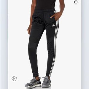 Black and white Adidas Running pants